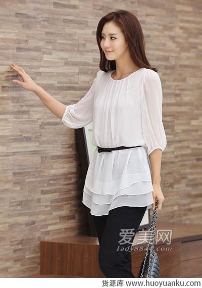 轻透雪纺衫知性又优雅-第6张图片-货源库 轻透雪纺衫知性又优雅-第6张图片-货源库