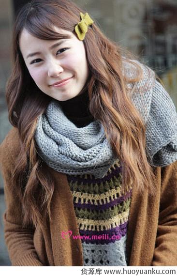 针织围巾时尚靓丽搭-第5张图片-货源库