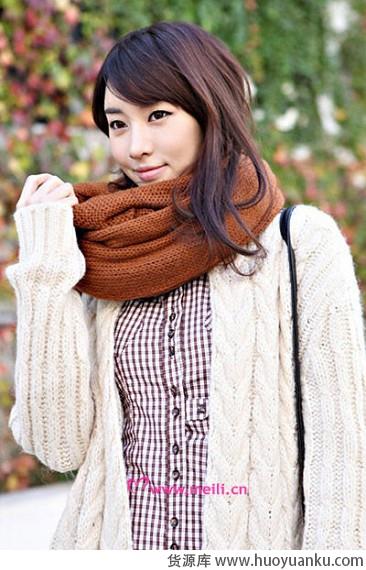 针织围巾时尚靓丽搭-第6张图片-货源库