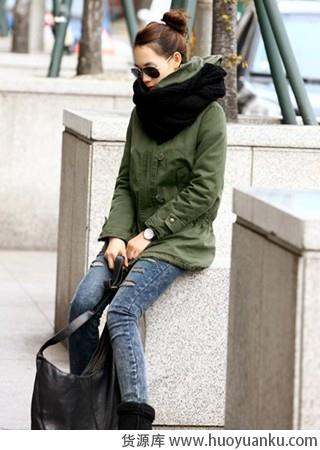 工装毛领风衣外套-第5张图片-货源库