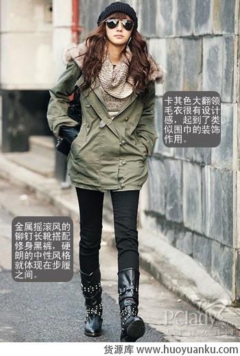 看韩国街头型女的棉服搭配-第1张图片-货源库