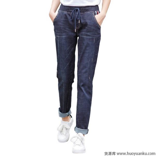 深色牛仔裤，高腰款假装腿长逆天-第5张图片-货源库