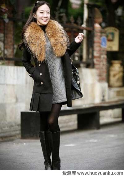 优雅别致长款毛呢大衣-第5张图片-货源库