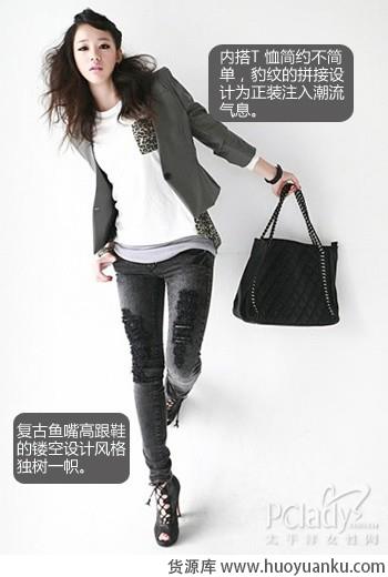 帅气显瘦紧身牛仔裤-第4张图片-货源库