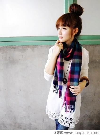 浓浓校园风的围巾搭配-第3张图片-货源库 浓浓校园风的围巾搭配-第3张图片-货源库