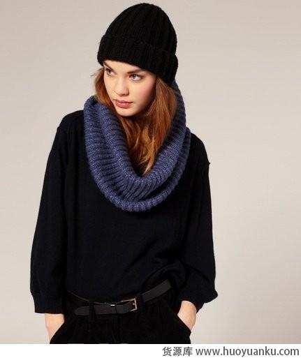 保暖百搭针织款围巾-第4张图片-货源库