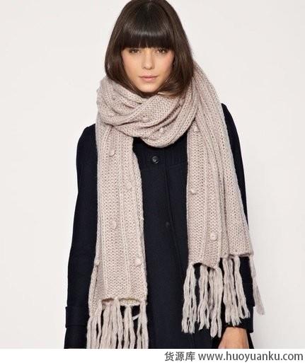 保暖百搭针织款围巾-第8张图片-货源库