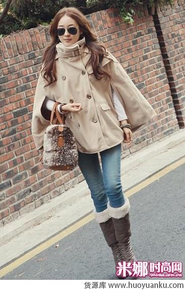 胖女生最爱斗篷外套轻松显瘦-第3张图片-货源库 胖女生最爱斗篷外套轻松显瘦-第3张图片-货源库