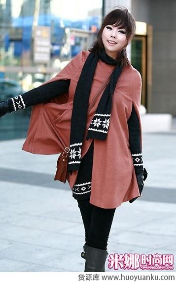 胖女生最爱斗篷外套轻松显瘦-第5张图片-货源库 胖女生最爱斗篷外套轻松显瘦-第5张图片-货源库