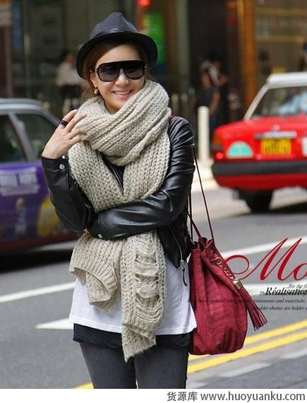 围巾的瘦脸搭配-第5张图片-货源库 围巾的瘦脸搭配-第5张图片-货源库
