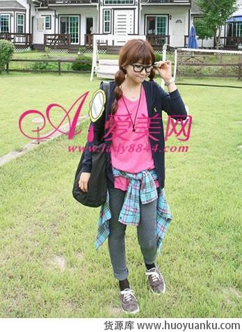 休闲校园风长款针织开衫-第6张图片-货源库