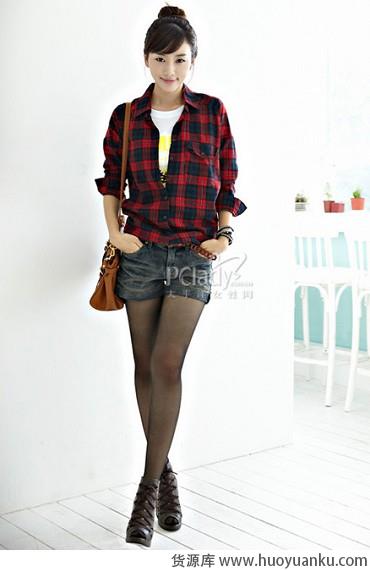 格纹衬衫大集合-第10张图片-货源库