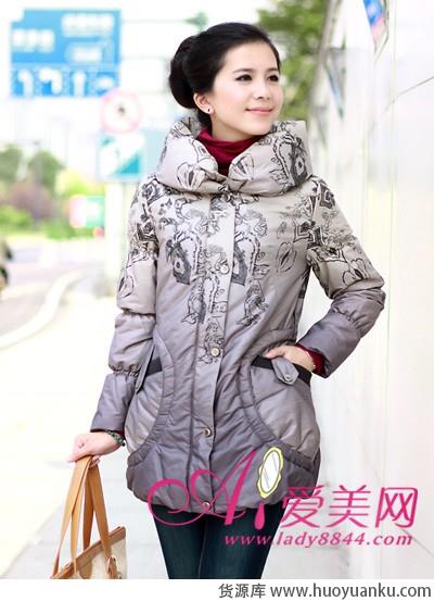 清新典雅印花棉服-第5张图片-货源库