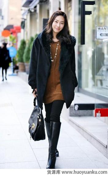 基本款高筒靴的出彩搭配-第1张图片-货源库 基本款高筒靴的出彩搭配-第1张图片-货源库