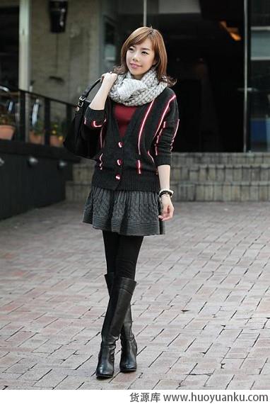 基本款高筒靴的出彩搭配-第3张图片-货源库 基本款高筒靴的出彩搭配-第3张图片-货源库