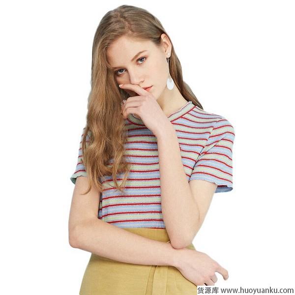 慵懒格调，条纹T恤复刻法式浪漫-第2张图片-货源库