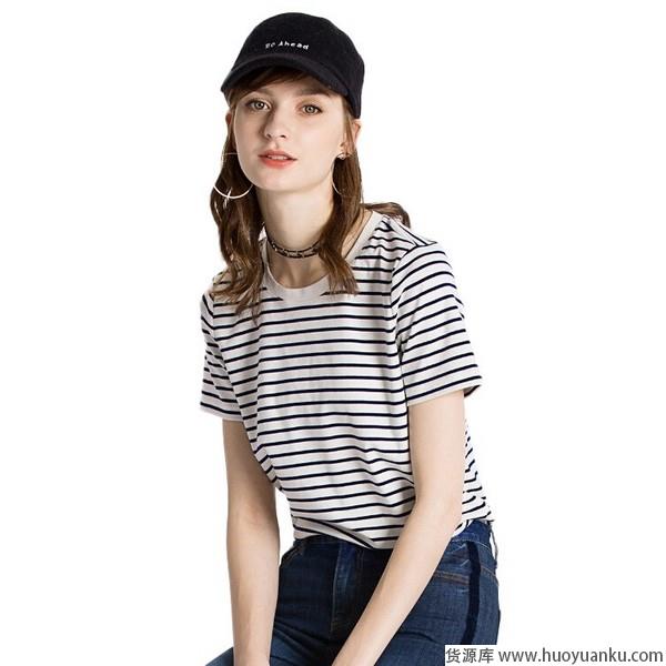 慵懒格调，条纹T恤复刻法式浪漫-第5张图片-货源库