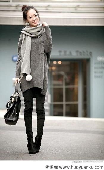 纯色围巾的大方搭配-第1张图片-货源库