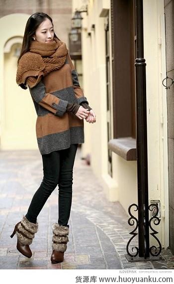 纯色围巾的大方搭配-第8张图片-货源库