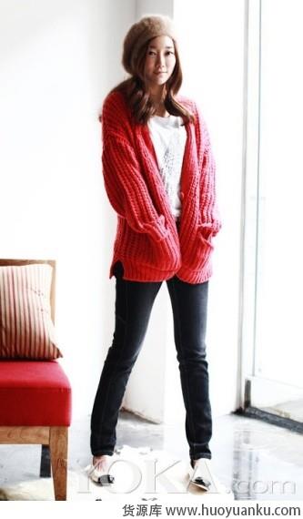 简单实用开衫毛衣-第10张图片-货源库