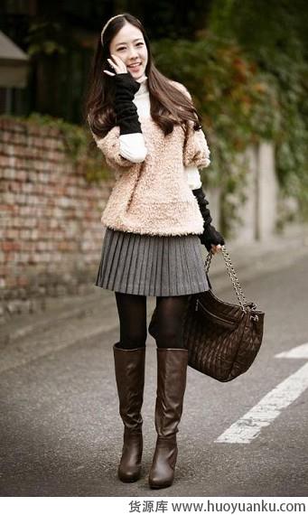 短装搭毛衣甜美惹人爱-第2张图片-货源库