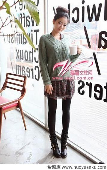 浓浓女人味复古麻花毛衣-第1张图片-货源库