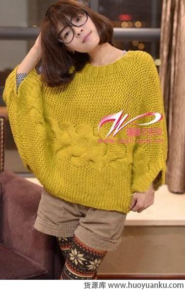 浓浓女人味复古麻花毛衣-第4张图片-货源库