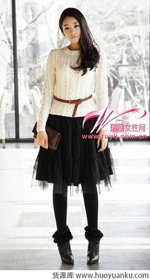 浓浓女人味复古麻花毛衣-第7张图片-货源库