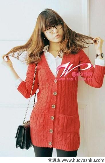 浓浓女人味复古麻花毛衣-第10张图片-货源库